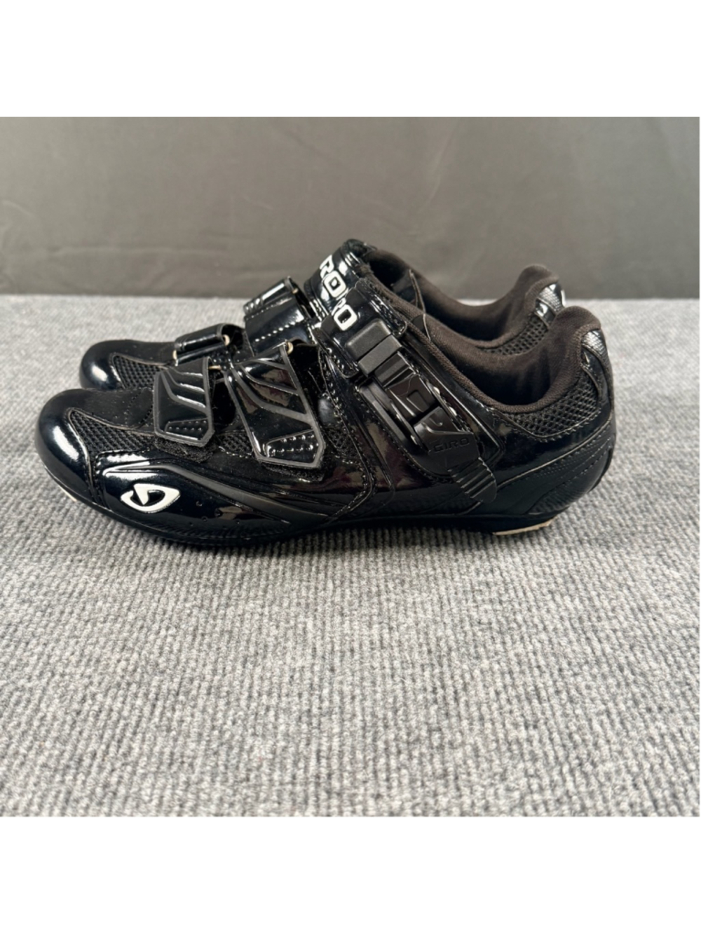 Giro Shoes Men's 8.5 Road Cycling Ratchet 3 Strap Clipless Outdoor Racing Black